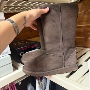 UGG Chocolate Suede Winter Boots